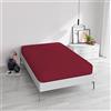 Italian Bed Linen Lenzuolo sotto ELEGANT con angolo da 35cm, Bordeaux, Singolo