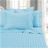 Elegant Comfort Best, Softest, Coziest 6-Piece Sheet Set. - 1500 Thread Count Egyptian Quality Luxurious Wrinkle Resistant 6-Piece Damasco Stripe Lenzuola, Full Aqua Blu