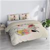 Italian Bed Linen Parure copripiumino stampa digitale Sogni d'Autore, SD65, Matrimoniale