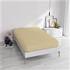 Italian Bed Linen Lenzuolo sotto ELEGANT con angolo da 35cm, Panna, Singolo