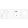 Rayher 62912505 Compensato con modelli animali, naturale, 300x200x4mm, 4 tavolette, busta 1set