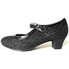 La Senorita La Seno Rita Princess Glitter ELSA Frozen Spanish Flamenco Shoes, Nero , 41 EU