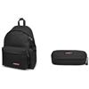 EASTPAK Padded Pak'r Zaino, 40 cm, 24 L, Nero & Oval Single Astuccio Portapenne, Taglia Unica, Nero