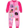Barbie Ragazze Tutina Rosa | Abbigliamento da casa in Pile Tutto in Uno | Personaggi delle Bambole Logo Classico | Pigiama per Bambini Pigiama Pigiama da Notte | Merce Regalo Accogliente