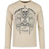 Rock Rebel by EMP Uomo T-Shirt Color Crema con Stampa Frontale XL