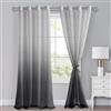 XWZO - Tende in voile con occhielli, set da 2, per camera da letto e soggiorno, tende a scorrimento con fermanastro, 245 × 140 cm (A × L), colore grigio