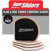 SUPER SLIDERS Sposta mobili in feltro riutilizzabili Slide & Hide per pavimenti duri, 4 pezzi da 12,7 cm Supersliders, 4734295N