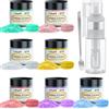 HOMY ARTY Glitter Commestibili - 7 colori Glitter in Polvere per Alimenti, Brillantini Commestibili Glitter Spray, Polvere Glitter per Alimenti, Torte, Bevande, Cocktail, Cioccolato, Panna
