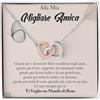 NONNA PROFESSIONISTA Collana Donna Alla mia MIgliore Amica Argento Idee Regali per lei Compleanno o Natale - Cofanetto con DEDICA incluso (Oro - Amica)