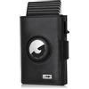 Marc Peter® Chicago Portafoglio in pelle Push Air Slim - Portafoglio Airtag con scomparto per monete - Protezione RFID piccolo mini portafoglio in pelle, Nero , PORTAMONETE XL CON TASCA AIRTAG