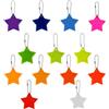 MAXQUU Set di 13 ciondoli colorati a forma di stella, riflettenti, per bambini, ciondolo riflettente, per il sacchetto della scuola