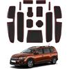 CDEFG Compatibile con Dacia Jogger 2021-2025 2026 Hybrid/Extreme, Tappetino Antiscivolo Antipolvere Antigraffio Tappetini in Gomma Portabicchieri Auto Jogger Extreme Hybrid Accessori (Rosso)