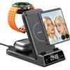 SwanScout Caricatore Wireless per Samsung Z Flip 7/Watch 8/8 Classic, 3 in 1 Stazione Ricarica Wireless per Galaxy Z Flip7 FE/6/5/4/3/2, Galaxy Watch Ultra 2025/7/6/5/4, Galaxy Buds, SwanScout 703F (No Adapter)