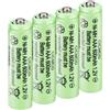 CICMOD - Batterie AAA NiMH Ricaricabili, 1,2V 600 mAh Pile ricaricabili, per Domestiche luci solari da Giardino all'aperto, Confezione da 4