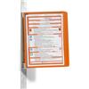 Durable Leggio da parete con supporto magnetico Vario Magnet Wall 5, bacheca da parete con 5 pannelli, formato A4, arancione, 591409