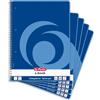 herlitz 306423 - Blocco note a spirale, margini a sinistra e destra, confezione da 5 pezzi, formato A4