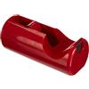 Alevar Porta nastro adesivo, Dispenser da Tavolo, colore Rosso, adatto a nastri adesivi da 33 m