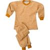 Lilano LilaLilanono, pigiama in lana merino per bambini, 2 pezzi, 100% lana (kbT), sabbia/naturale, 104