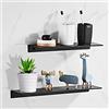Bestdon Ripiano per doccia, senza foratura, Alluminio, autoadesivo, per bagno, cucina, colore nero, 2 pezzi