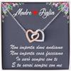 NONNA PROFESSIONISTA Collana Donna Madre e Figlia Amore Finitura in Oro, Argento Idee Regali per lei Festa della Mamma Compleanno Natale - Cofanetto con DEDICA incluso (Argento - Madre e Figlia)