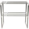 HUOLE Scaffale per Forno a Microonde, Organizzatore Portaoggetti da Cucina a 2 Ripiani Regolabili, 63 * 24 * 47-87 cm (argento)