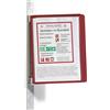 Durable 591403 Vario Magnet Wall 5, Leggio da Parete con Supporto Magnetico, 5 Pannelli, Formato A4, Rosso