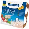 HUMANA ITALIA Spa Humana merenda al latte gusto fragola 4 pezzi