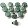Auped 34mm Pomelli Rotondi in Ceramica Vintage - Maniglie per Mobili Casa Adatti a Cassettiere, Credenze, Armadietti - 12 Pezzi (Verde)