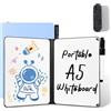 AGM A5 Portatile Lavagna Cancellabile, bifacciale scrivibile, con Pennarello, Scrive Senza Intoppi per Studio, Bozza, Appunti, Nessuna magnetiche