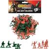 D.A.Y. Republic Soldati giocattolo in plastica della seconda guerra mondiale, 100 figure di uomini dell'esercito verdi e marroni con accessori per campo di battaglia, 3,5 cm, età 3+, set di azione per