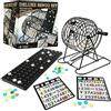 KreativeKraft Giochi da Tavolo o Accessori Bingo con Fiches, Cartelle, Biglietti Riffa e Pennarelli per Tombola, Ideale per Famiglie e Adulti (Set di Gioco del Bingo)
