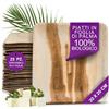 Waipur Piatti in Foglia di Palma Ecologici - 25 Pz Quadrati 20x20 cm - Stoviglie usa e getta Compostabili Eleganti - Leggeri e Resistenti - Simile al Bamboo e al Legno - Ideale per Feste