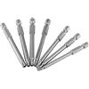 Hilitand 8pcs punte lunghe del cacciavite di Torx di 150mm S2 acciaio legato Shank esagonale punte di cacciavite di stelle magnetiche messe (8pcs 150mm)