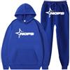 Silver Basic Tuta da jogging da uomo Y2K NOFS Tute streetwear set da 2 pezzi hip hop Casual Felpa con cappuccio&pantaloni sportivi S,HEIBAI-1