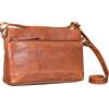 ROYALZ 'Minnesota' piccola borsa a tracolla donna vera pelle borsa di cuoio vintage borsa pelle donna borsa a mano cuoio clutch pochette elegante, Colore:Texas marrone