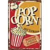 SUPERDANT Cartello in Metallo Vintage Popolarecorn Targhe in Metallo Segno Cinema Store Decor Vintage Poster con Placca Murale Ristorante Piatto Retro Wall Decor per Ristorante Cucina Bar Cinema