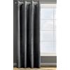 Eurofirany ROSA Tenda in Velluto con Occhielli - 1 Unità, Soffice, Pannello, Drappo Classico, Glamour, Elegante, Soggiorno, Camera da Letto, 290 g/m2, 140x250 cm, Nero