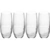 Mikasa Treviso Set di 4 bicchiere highball, 400 ml, trasparenti senza piombo con effetto increspato per festeggiamenti