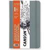 Canson Graduate Book, Blocco da disegno, extra liscio, 90gsm, copertina rigida grigio chiara, 14 x 21,6 cm, 92 fogli
