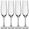 Mikasa Treviso Set di 4 bicchieri flute da champagne, 190 ml, senza piombo, con effetto increspato per le celebrazioni