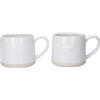Mikasa Farmhouse Tazze in gres con cuori, set di 2 tazze per tè, caffè e cioccolata calda, 380 ml - Confezione regalo, lavabile in lavastoviglie e nel microonde