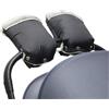 AUPOWER Guanti Passeggino Universale,Scaldamani Antigelo Manicotto impermeabili con Interno in Pile,Guanti Caldi Proteggi-mani per Passeggino,Manicotto,Carrozzina,Buggy.Nero