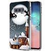 ZhuoFan Cover Samsung Galaxy S10e, Custodia Silicone Trasparente con Disegni Christmas Pattern Ultra Slim TPU Morbido Antiurto Bumper Case per Samsung Galaxy S10e (Slitta)