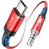 JSAUX Cavo da USB C a 3,5mm jack 1m, Adattatore Aux USB C a 3,5mm Audio Cavo Cuffia Stereo Auto Compatibile con iPhone 17 Air/16/15 Pro Max Plus, Samsung Galaxy S25 S24 S23 Ultra, Pixel 8/9, iPad Pro