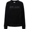Pepe Jeans Cacey, Felpa con cappuccio Donna, Nero (Black),XS