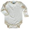 Cosilana, Body per bambini con protezione antigraffio, 70% lana (kbT), 30% seta naturale 50/56 cm