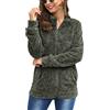 BesserBay Felpa calda da donna con zip completa e colletto alto, in pile, taglie S-XXL, Nero chiaro., M