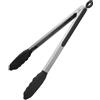 U-Taste Pinza da Cucina in Silicone, resistente a 315°C, 30cm, Nero | Punte in Gomma Antiaderente ben Sigillate e Manico in Acciaio Rivestito in Silicone e Bloccaggio Liscio