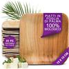 Waipur Piatti in Foglia di Palma Ecologici - 25 Pz Quadrati 15x15 cm - Stoviglie usa e getta Compostabili di Alta Qualità - Eleganti e Resistenti - Simile al Bamboo e al Legno