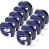 UniPlus 10x compatibile per il nastro per etichette 12 mm x 4 m 91221 91201 S0721660 Nastro per scrittura in plastica xr Nastri per LT-100h LT-110T LT-100T XR QX50 200B Nero su bianco